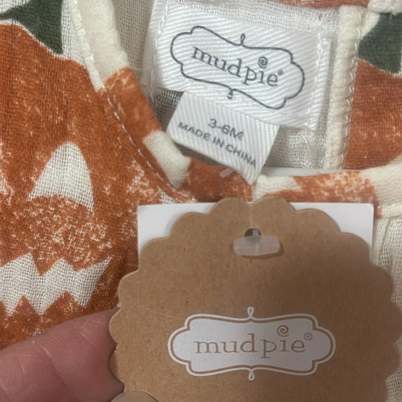 NWT MUD PIE 1Pc Pumpkin Newborn Baby Girl Outfit Size 3-6 Months Old - Picture 2 of 5